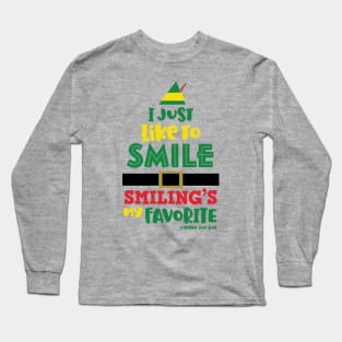 I Just Like to Smile, Buddy the Elf © GraphicLoveShop Long Sleeve T-Shirt